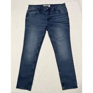 Cultura Men's 38x32 Slim Jeans Dark Denim Wash Straight Leg Stretch